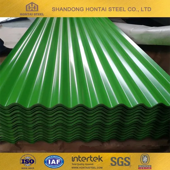 China Factory Price Galvanized Zinc Color Coated PPGI Gi Hot Rolled Corrugated Steel Sheet for Roofing Roof Building Material 